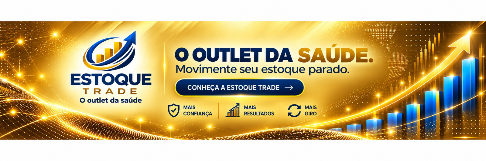 Estoque Trade — O outlet da saúde. Movimente seu estoque parado.